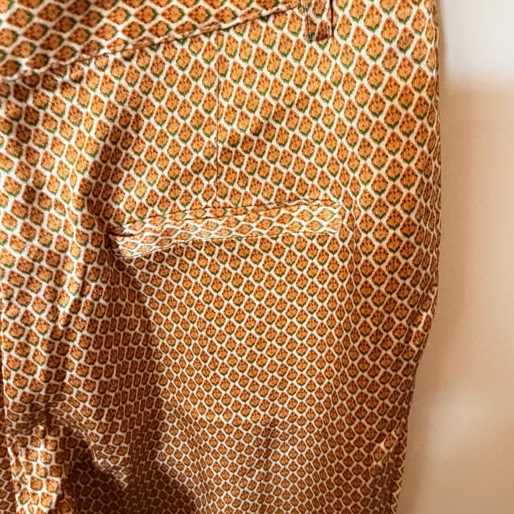 See you soon printed satin pants brown size 2 - Picture 5 of 5